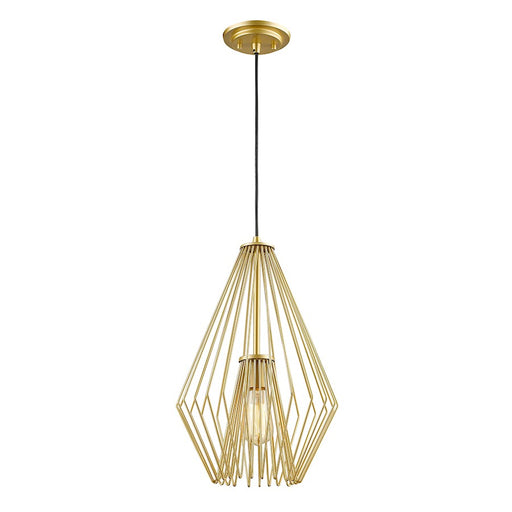 Z-Lite Quintus 1 Light Mini Pendant, 12.25x12.25x18.5", Gold, Gold - 442MP12-MG