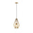 Z-Lite Quintus 1 Light 12.25" Mini Pendant, Rubbed Brass - 442MP12-RB