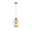 Z-Lite Quintus 1 Light 12.25" Mini Pendant, Rubbed Brass