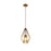 Z-Lite Quintus 1 Light 12.25" Mini Pendant, Rubbed Brass