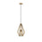 Z-Lite Quintus 1 Light 12.25" Mini Pendant, Rubbed Brass
