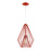Z-Lite Quintus 1 Light Mini Pendant, 12.25x12.25x18.5", Red, Red - 442MP12-RD