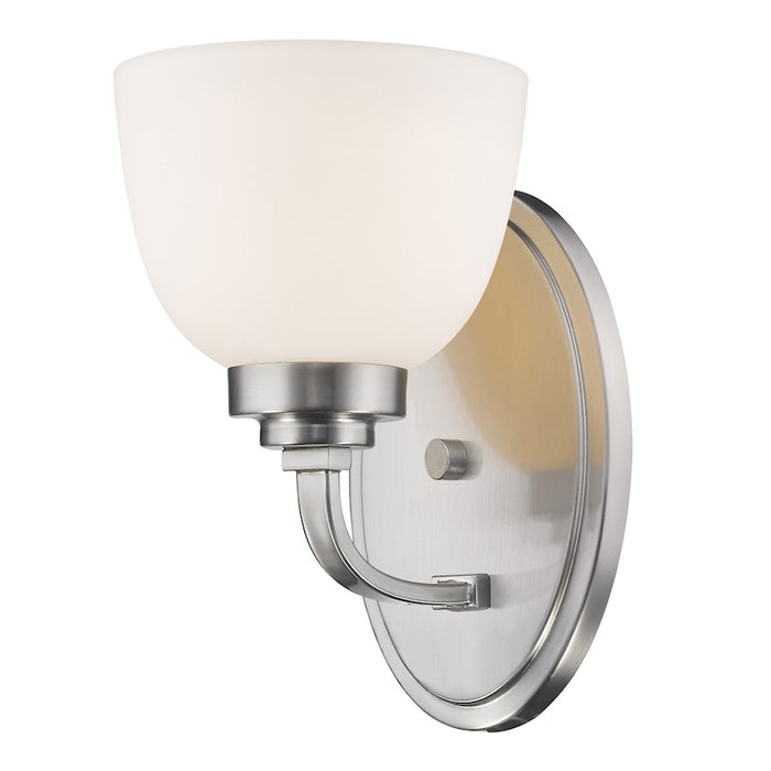 Z-Lite Ashton 1 Light Wall Sconce, Brushed Nickel, Matte Opal - 443-1S-BN