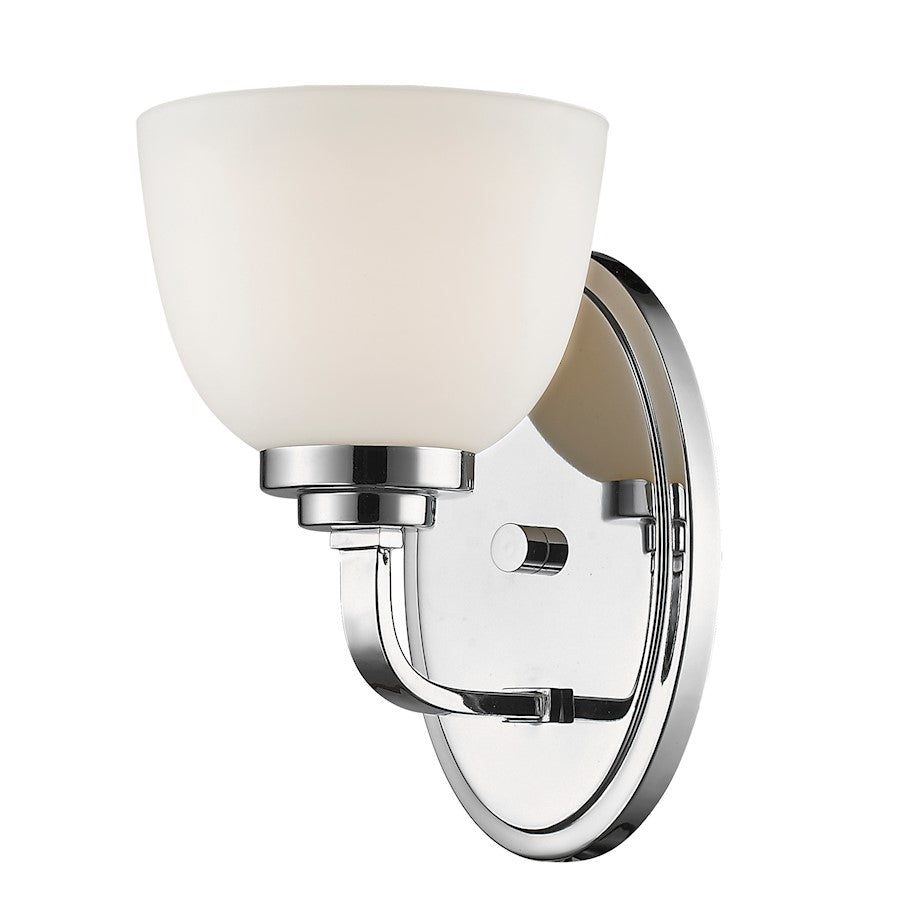 Z-Lite Ashton 1 Light Wall Sconce, Chrome, Matte Opal - 443-1S-CH