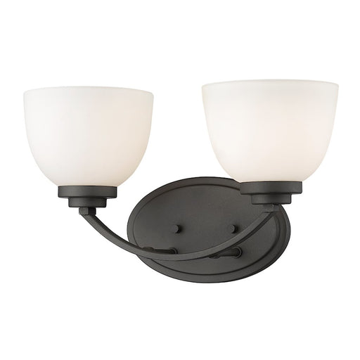 Z-Lite Ashton 2 Light Vanity Light, Bronze, Matte Opal - 443-2V-BRZ