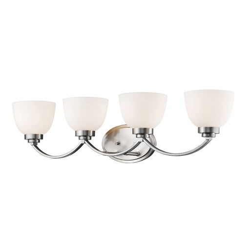 Z-Lite Ashton 4 Light Vanity, Brushed Nickel, Matte Opal - 443-4V-BN