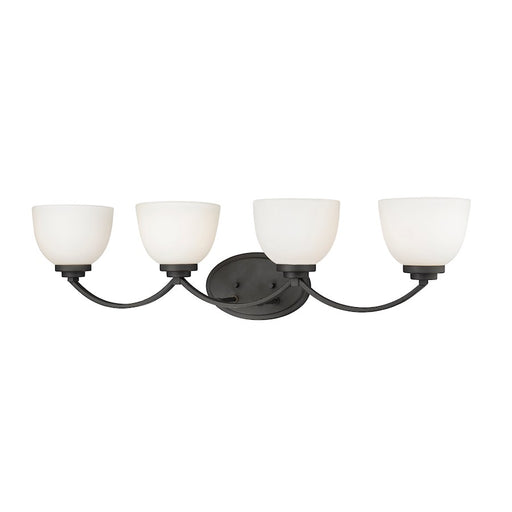 Z-Lite Ashton 4 Light Vanity Light, Bronze, Matte Opal - 443-4V-BRZ