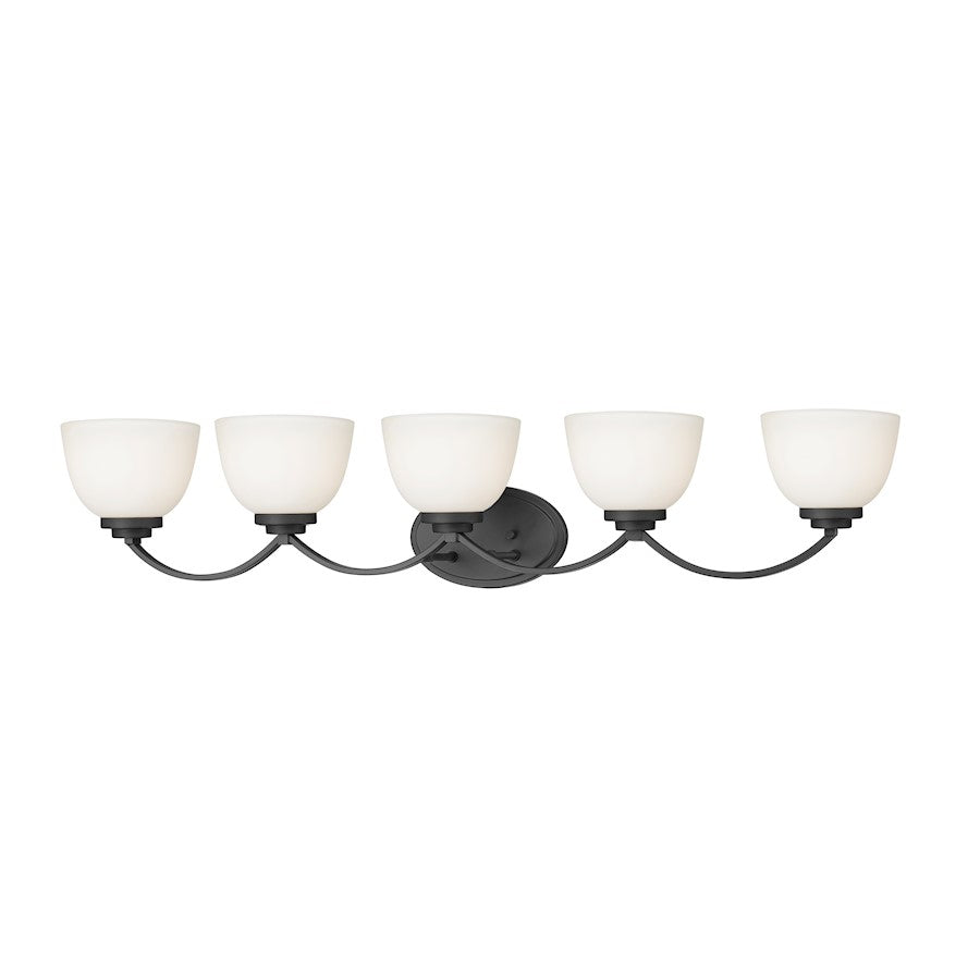 Z-Lite Ashton 5 Light Vanity Light, Bronze, Matte Opal - 443-5V-BRZ
