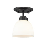 Z-Lite Ashton 1 Light Flush Mount, Matte Black - 443F1-MB