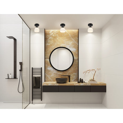 Z-Lite Ashton 1 Light Flush Mount, Matte Black