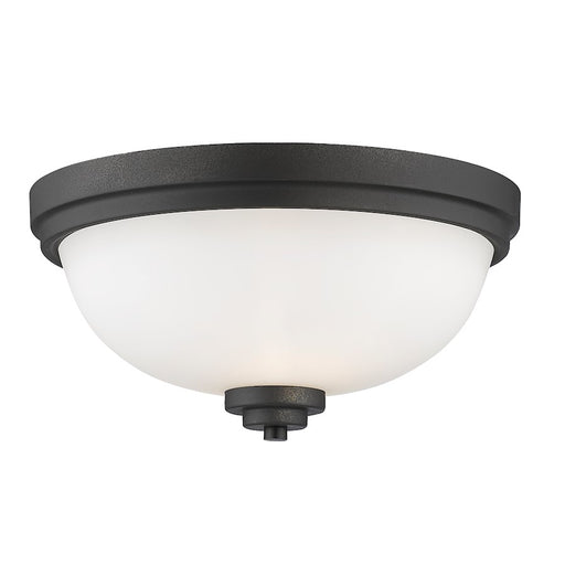 Z-Lite Ashton 2 Light Flush Mount, Bronze, Matte Opal - 443F2-BRZ