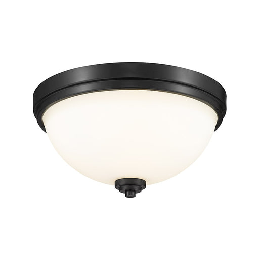 Z-Lite Ashton 2 Light Flush Mount, Matte Black - 443F2-MB