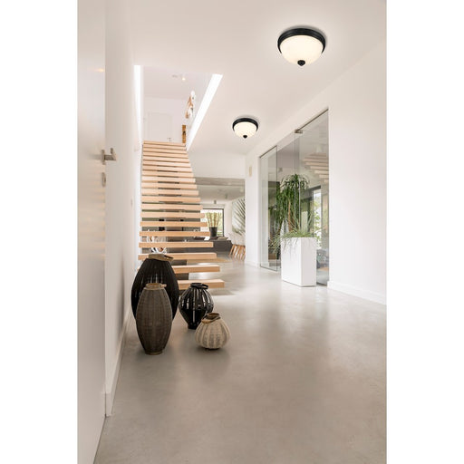 Z-Lite Ashton 2 Light Flush Mount, Matte Black