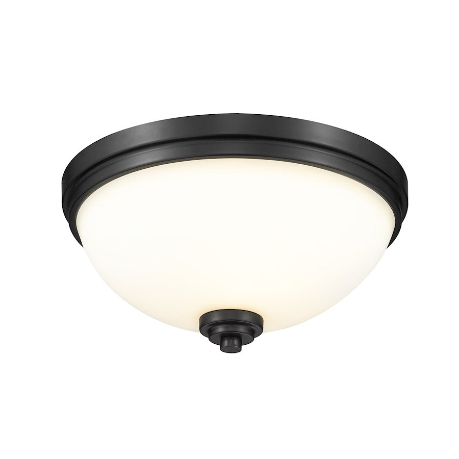 Z-Lite Ashton 3 Light Flush Mount, Matte Black - 443F3-MB