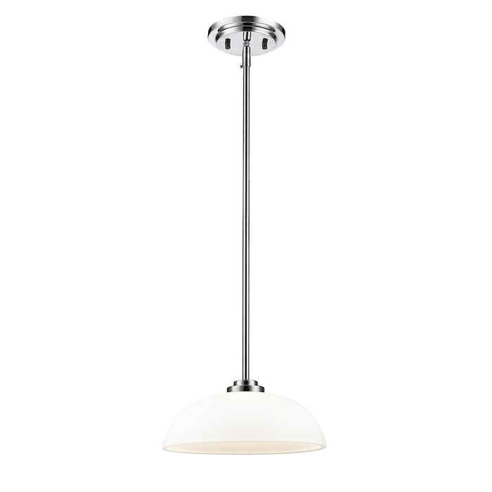 Z-Lite Ashton 1 Light Mini Pendant, 11.75x11.75x5.75", Chrome, Opal - 443MP12-CH