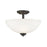 Z-Lite Ashton 3 Light Semi Flush Mount, Bronze, Matte Opal - 443SF-BRZ
