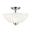 Z-Lite Ashton 3 Light Semi Flush Mount, Chrome, Matte Opal - 443SF-CH