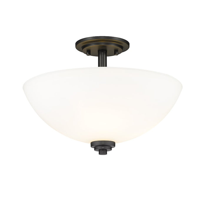 Z-Lite Ashton 3 Light Semi Flush Mount, Matte Black - 443SF-MB