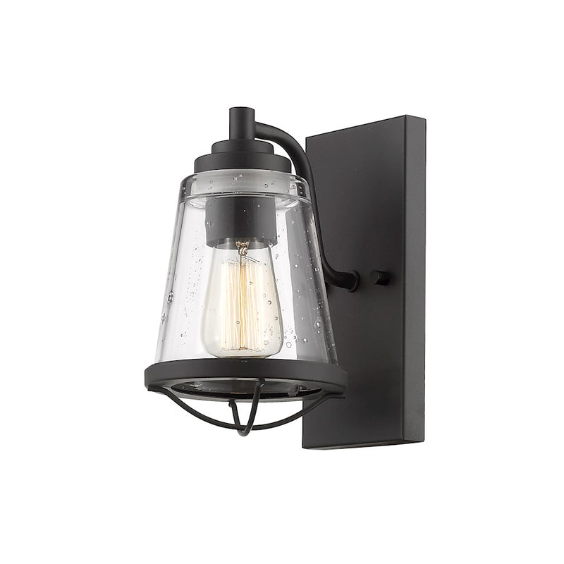 Z-Lite Mariner 1 Light Wall Sconce, Bronze, Clear Seedy - 444-1S-BRZ