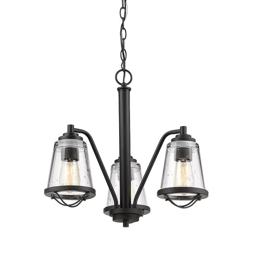 Z-Lite Mariner 3 Light Chandelier, Bronze, Clear Seedy - 444-3-BRZ