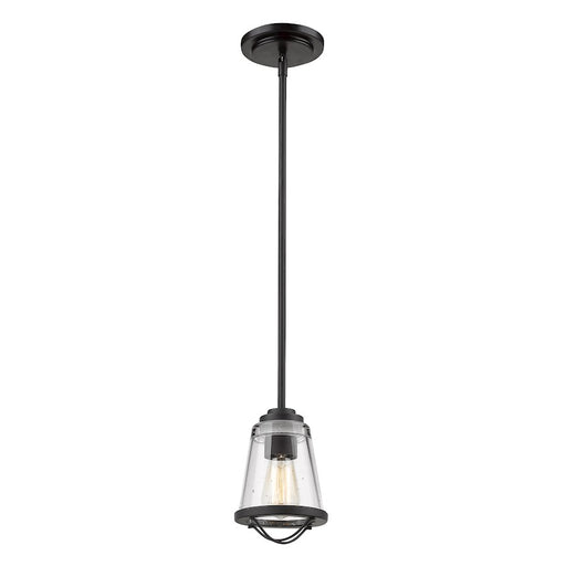 Z-Lite Mariner 1 Light Mini Pendant, Bronze, Clear Seedy - 444MP-BRZ