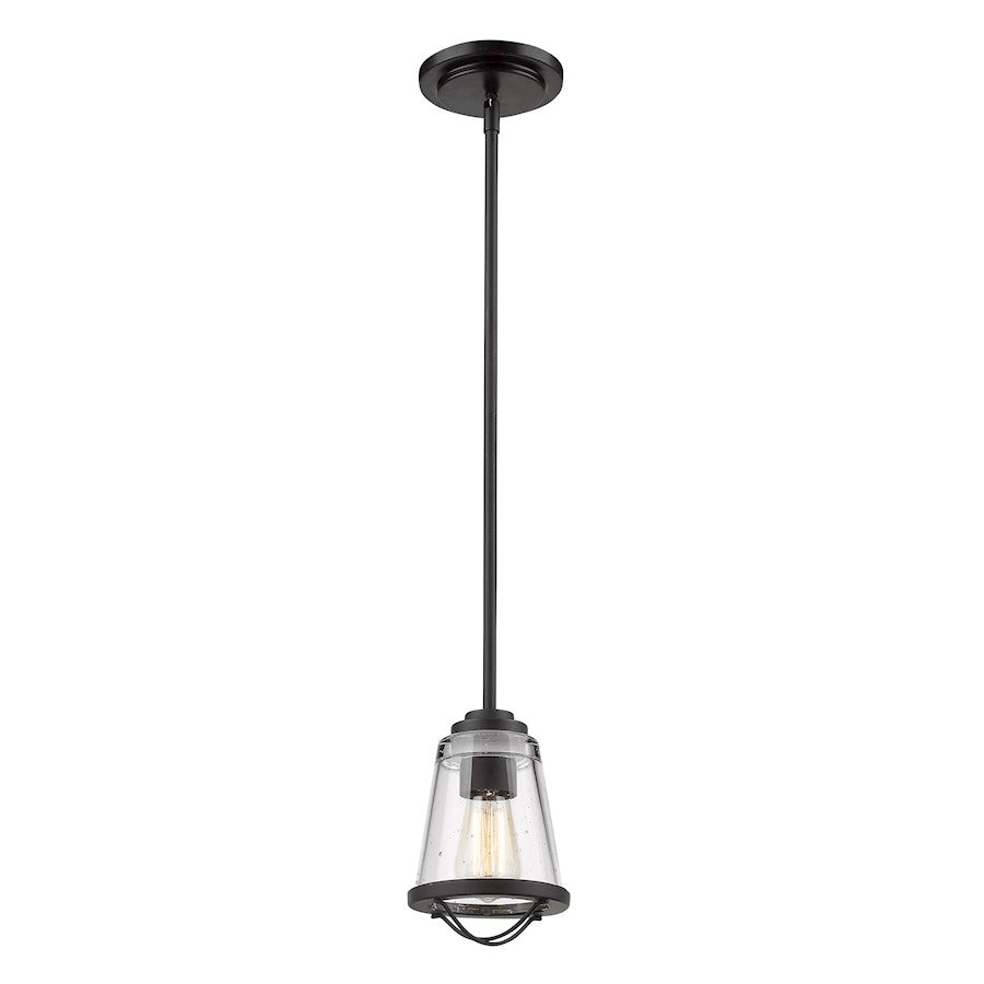 Z-Lite Mariner 1 Light Mini Pendant, Bronze, Clear Seedy - 444MP-BRZ