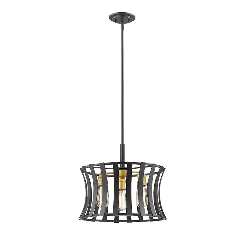 Z-Lite Geist 3 Light Pendant, Bronze Gold, Bronze Gold - 446-16BZGD