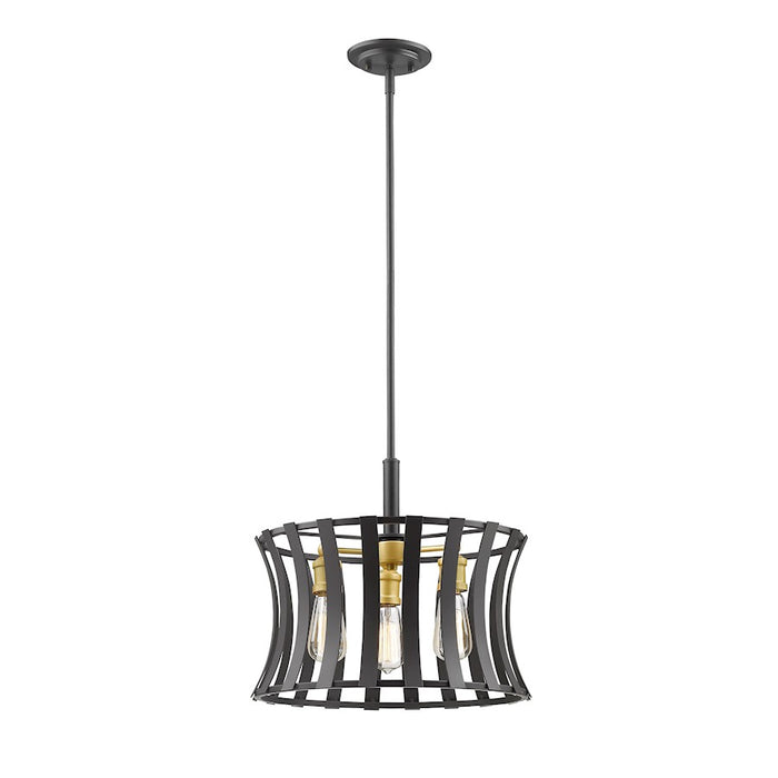 Z-Lite Geist 3 Light Pendant, Bronze Gold, Bronze Gold - 446-16BZGD