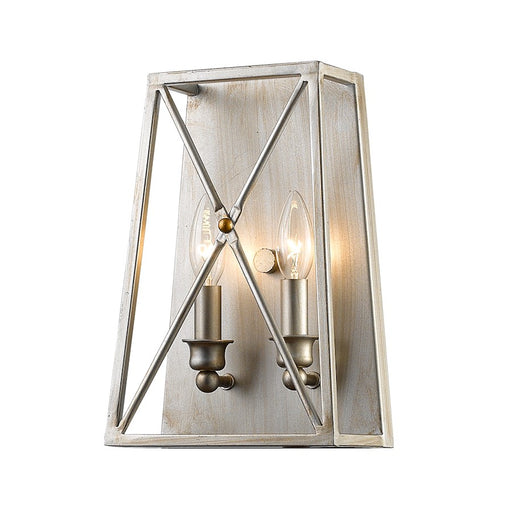 Z-Lite Tressle 2 Light Wall Sconce, Antique Silver, Antique Silver - 447-2S-AS