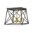 Z-Lite Trestle 3 Light Large Flush Mount, Matte Black/Olde Brass - 447F14-MB-OBR