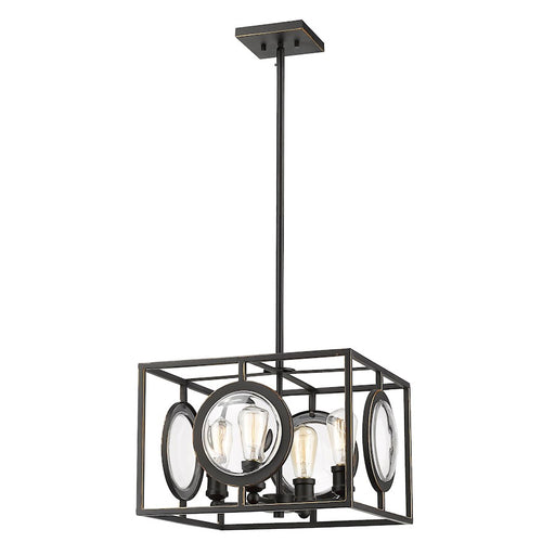 Z-Lite Port 4 Light Pendant, 17.75x17.75x11", Olde Bronze, Olde Bronze - 448-16OB