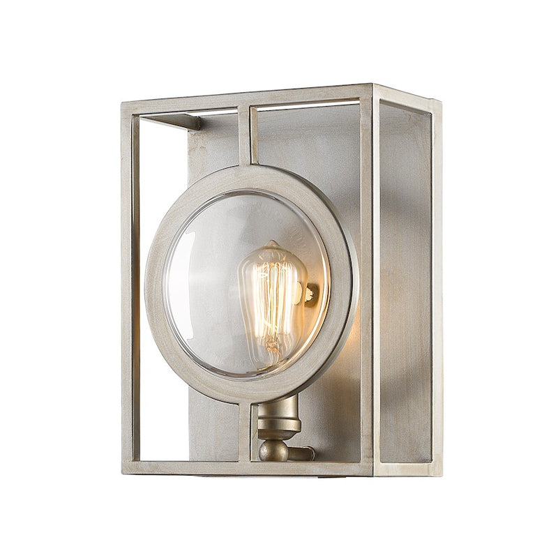 Z-Lite Port 1 Light Wall Sconce, 5.5x9x12", Antique Silver, Antique Silver - 448-1S-B-AS