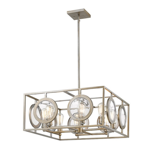 Z-Lite Port 8 Light Pendant, Antique Silver, Antique Silver - 448-24AS