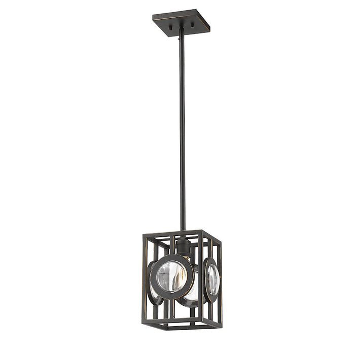 Z-Lite Port 1 Light Mini Pendant, Olde Bronze, Olde Bronze - 448MP-OB