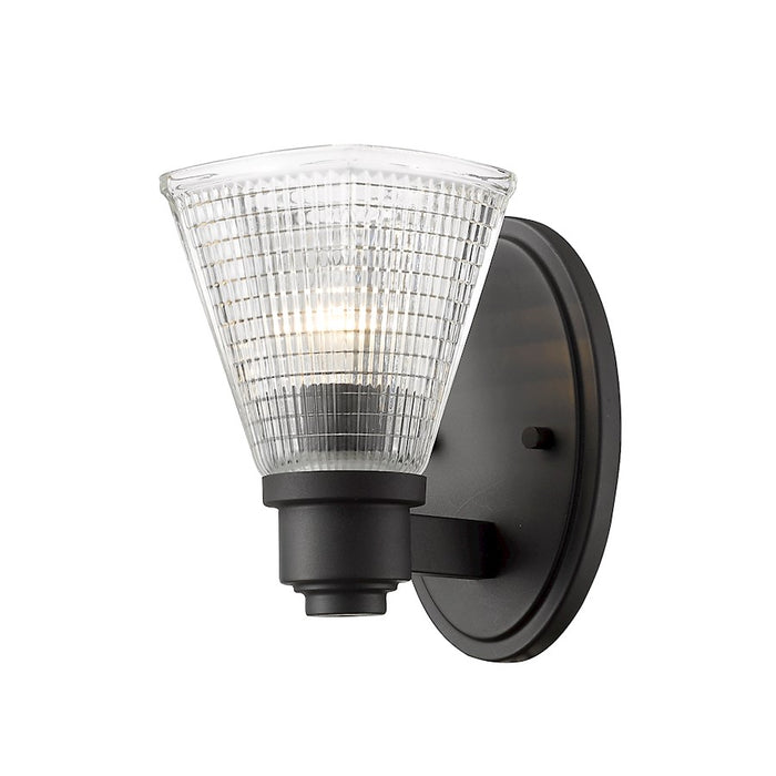Z-Lite Intrepid 1 Light Wall Sconce, Bronze, Clear - 449-1S-BRZ