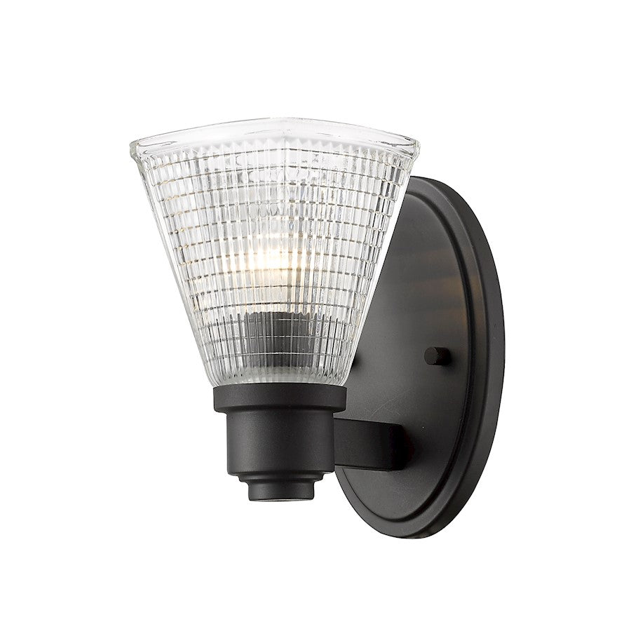 Z-Lite Intrepid 1 Light Wall Sconce, Bronze, Clear - 449-1S-BRZ