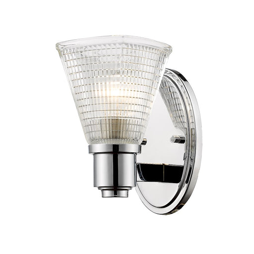 Z-Lite Intrepid 1 Light Wall Sconce, Chrome, Clear - 449-1S-CH