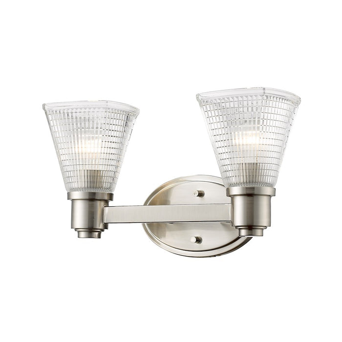 Z-Lite Intrepid 2 Light Vanity, Brushed Nickel, Clear - 449-2V-BN