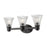 Z-Lite Intrepid 3 Light Vanity, Bronze, Clear - 449-3V-BRZ