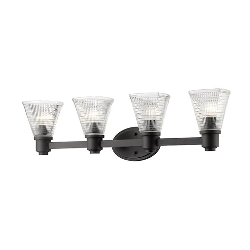 Z-Lite Intrepid 4 Light Vanity, Bronze, Clear - 449-4V-BRZ