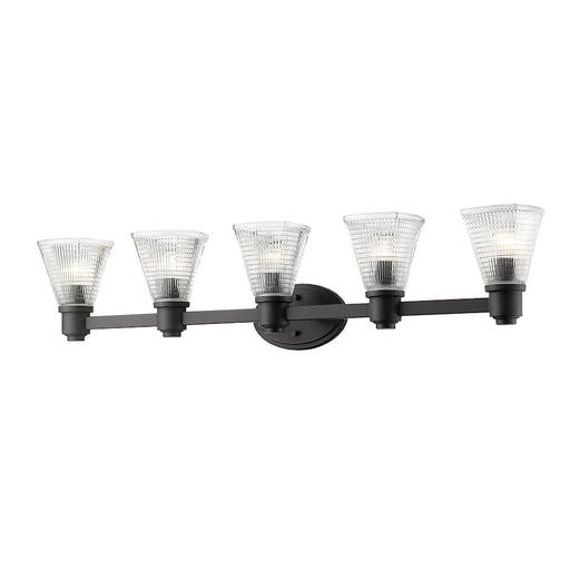 Z-Lite Intrepid 5 Light Vanity, Bronze, Clear - 449-5V-BRZ