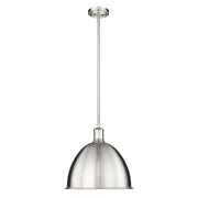 Z-Lite Sawyer 1 Light 12.5" Pendant, Brushed Nickel/Brushed Nickel - 4500P12-BN