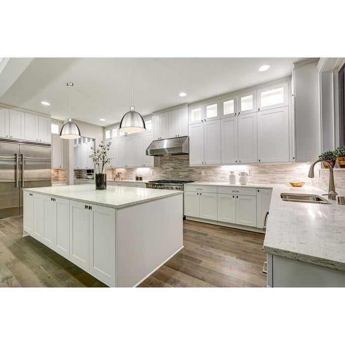 Z-Lite Sawyer 1 Light 12.5" Pendant, Brushed Nickel/Brushed Nickel