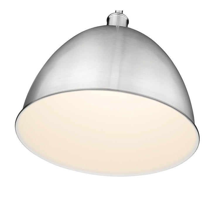 Z-Lite Sawyer 1 Light 12.5" Pendant, Brushed Nickel/Brushed Nickel