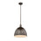 Z-Lite Sawyer 1 Light 12.5" Pendant, Bronze/Bronze