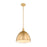 Z-Lite Sawyer 1 Light 12.5" Pendant, Classic Brass/Classic Brass
