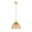 Z-Lite Sawyer 1 Light 12.5" Pendant, Classic Brass/Classic Brass