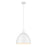 Z-Lite Sawyer 1 Light 12.5" Pendant, Satin White/Satin White