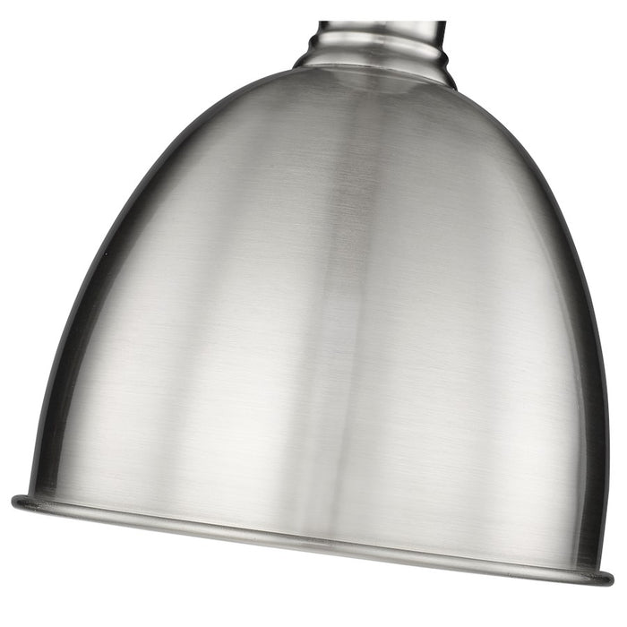 Z-Lite Sawyer 1 Light 10" Pendant, Brushed Nickel/Brushed Nickel