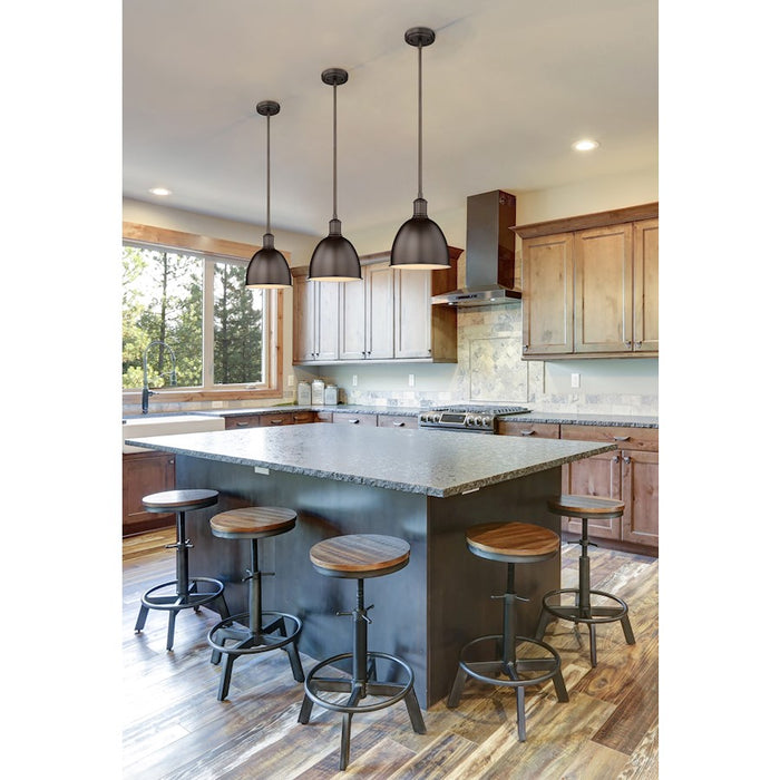 Z-Lite Sawyer 1 Light 10" Pendant, Bronze/Bronze